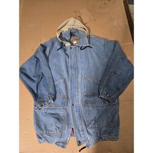 Vintage Essentials International Choice Mens L Jean Denim Jacket Flannel Lined
